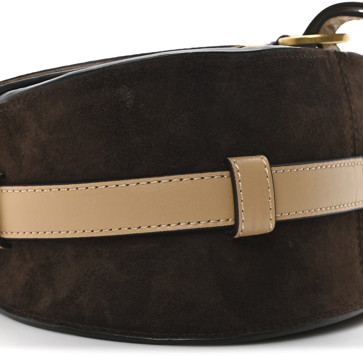 Chloe Suede Calfskin Small Marcie Saddle Bag Chocolate Brown 5 of 6