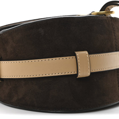 Chloe Suede Calfskin Small Marcie Saddle Bag Chocolate Brown 5 of 6