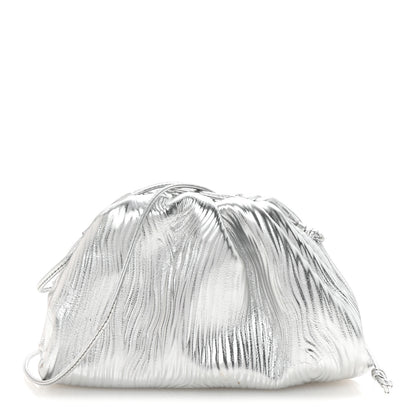 Bottega Veneta Metallic Bark Calfskin The Mini Pouch Silver 1 of 10