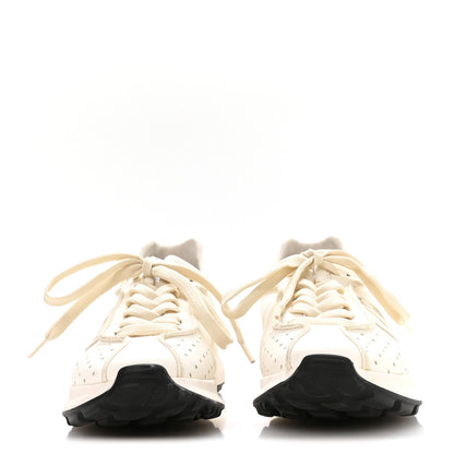 Chanel Calfskin Perforated CC Sneakers 38 White 3 of 8