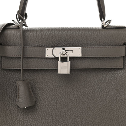 Hermes Taurillon Clemence Kelly Retourne 28 Etain 7 of 14