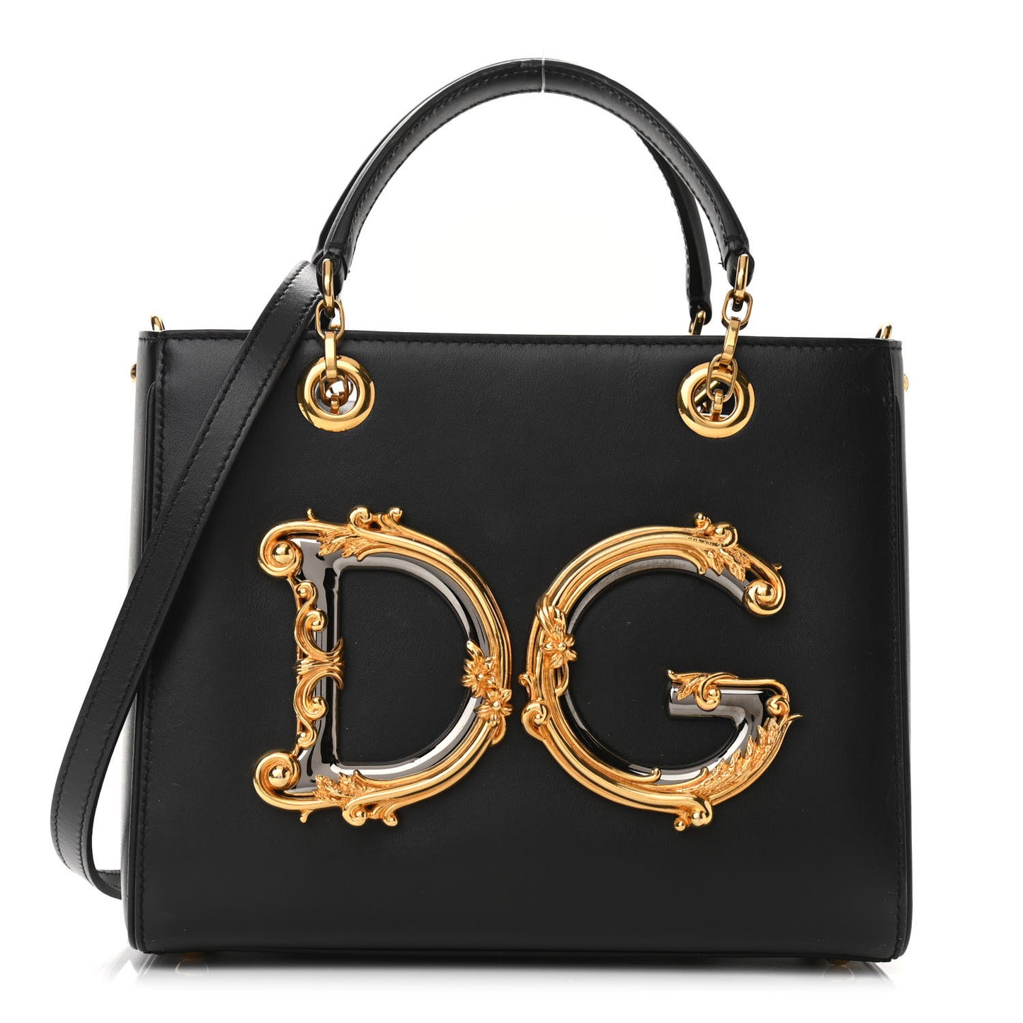 Nappa Large DG Girls Tote Black