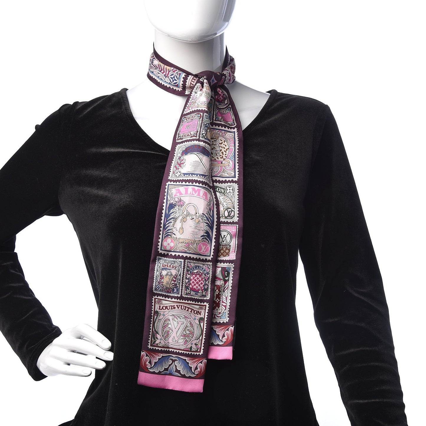 Silk Lettre A Louis Bandeau Bordeaux