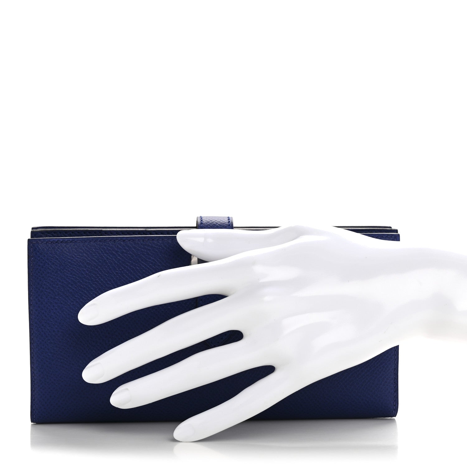 Hermes Epsom Bearn Gusset Wallet Bleu Electrique 2 of 7