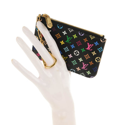 Louis Vuitton Monogram Multicolor Key Pouch Black Violet 2 of 7