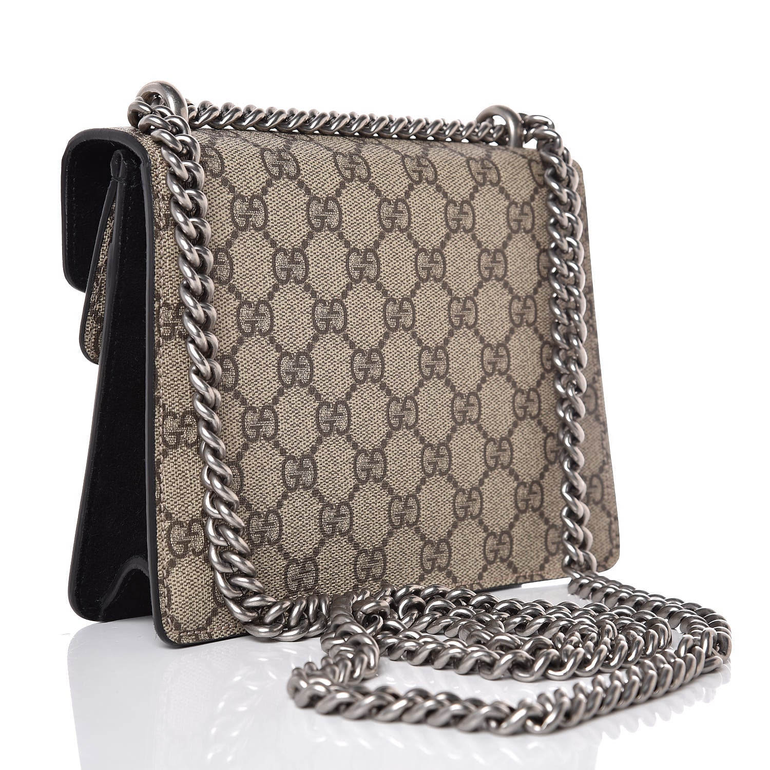 Gucci GG Supreme Monogram Mini Dionysus Shoulder Bag Black 3 of 8