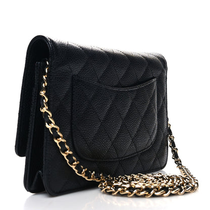 Chanel Caviar Quilted Wallet on Chain WOC Black 3 of 12