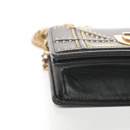 Christian Dior Lambskin Studded Micro Diorama Flap Bag Black 12 of 14