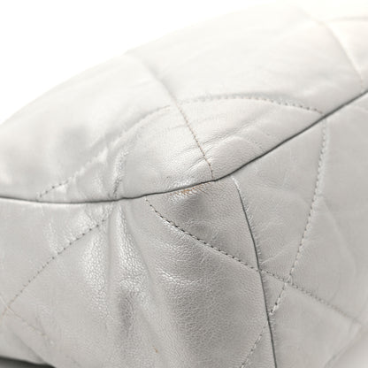 Chanel Metallic Goatskin Quilted Large Chanel 19 Flap Silver 11 of 15