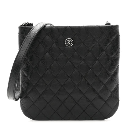 Chanel Aged Calfskin Quilted Crossbody Bag Black 1 of 10