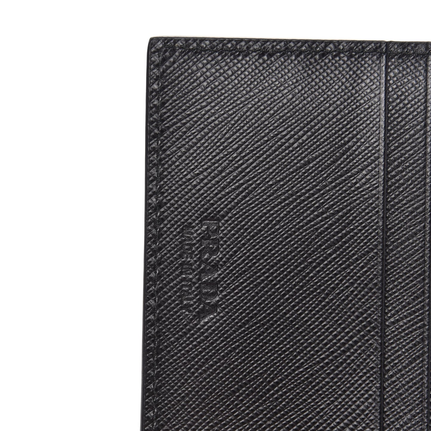 Saffiano Crocodile Bi-Fold Wallet Black