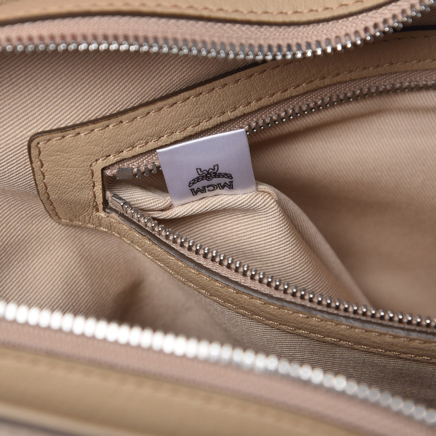 Calfskin Ottomar Monogram Medium Klara Top Zip Tote New Beige
