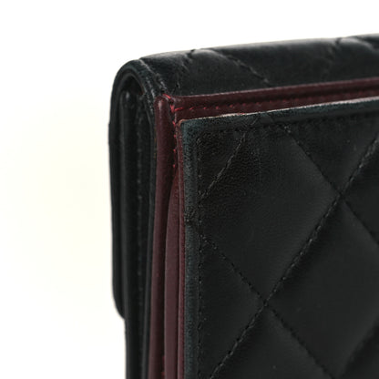 Chanel Lambskin Quilted Long Flap Wallet Black 11 of 13