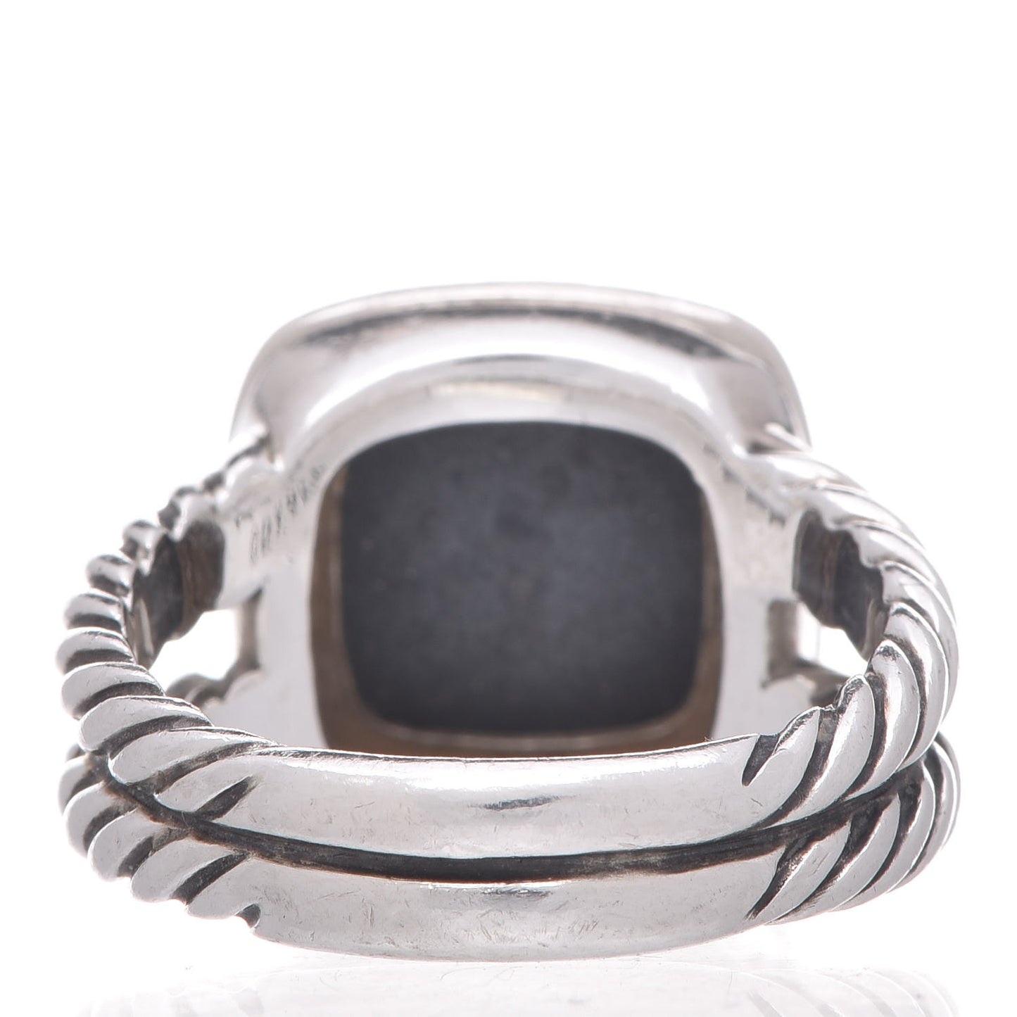 Sterling Silver Diamond Black Orchid 11mm Albion Ring 58 8.5
