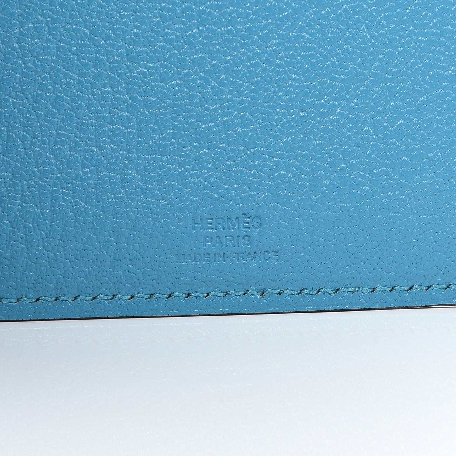 Hermes Chevre Mysore Tarmac PM Passport Holder Bleu Azteque 6 of 9