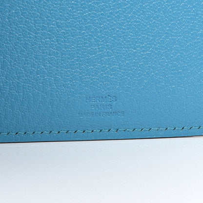 Hermes Chevre Mysore Tarmac PM Passport Holder Bleu Azteque 6 of 9