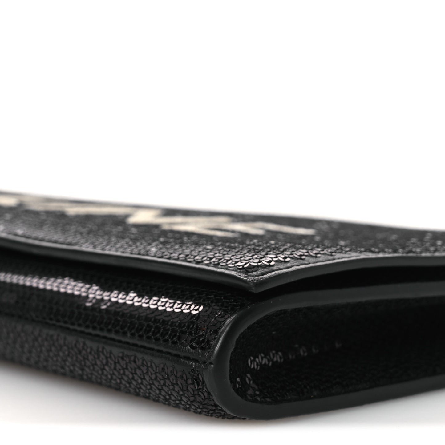 Sequin Asymetric Clutch  Black White