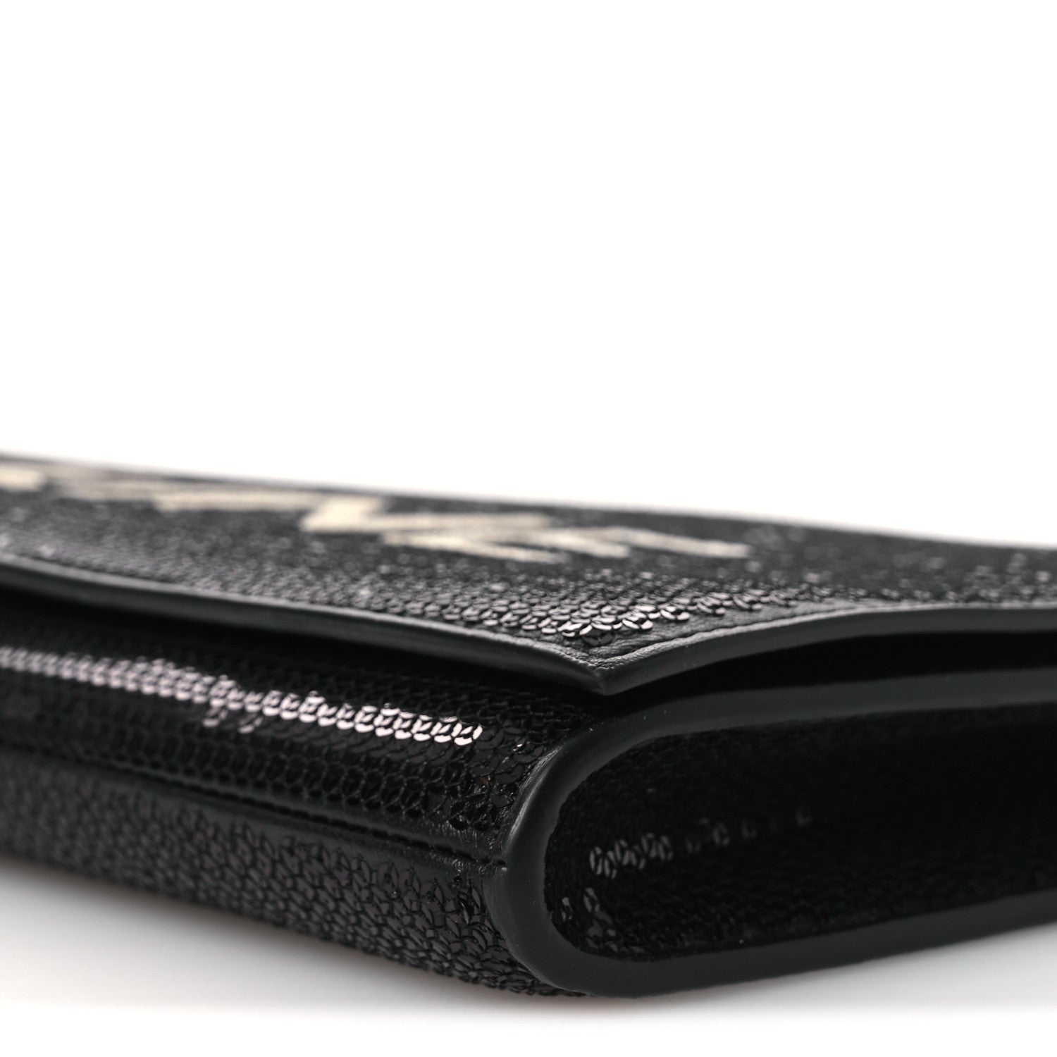 Celine Sequin Asymetric Clutch  Black White 10 of 10