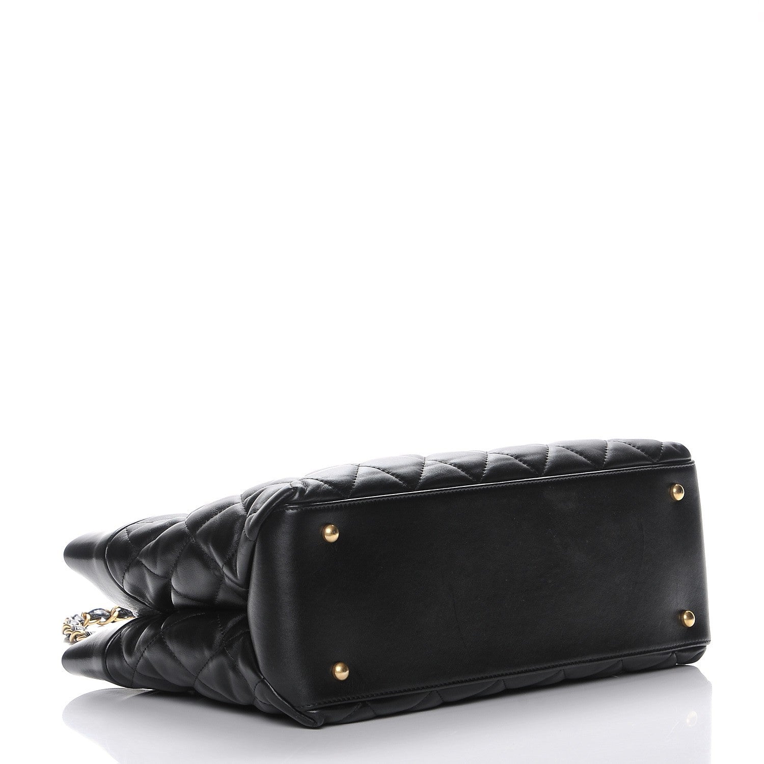 Chanel Calfskin Quilted Large Soft Elegance Tote Black 4 of 7
