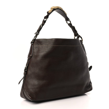 Prada Vitello Daino Rope Knotted Hobo Brown 3 of 8