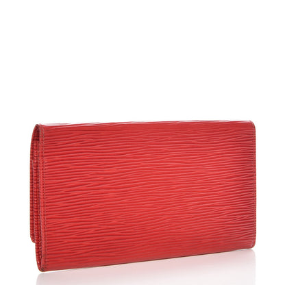 Louis Vuitton Epi Porte Yen 3 Cartes Credit Wallet Castillan Red 3 of 9