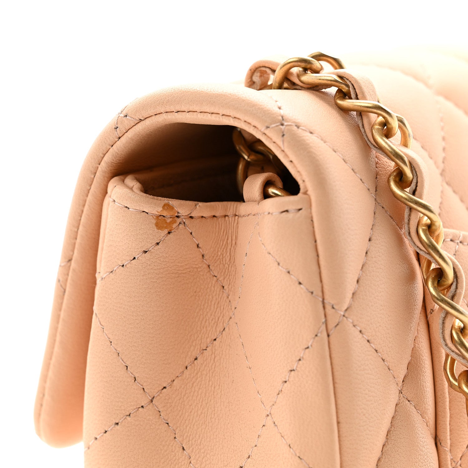 Chanel Lambskin Quilted Mini Rectangular Flap Beige 11 of 11