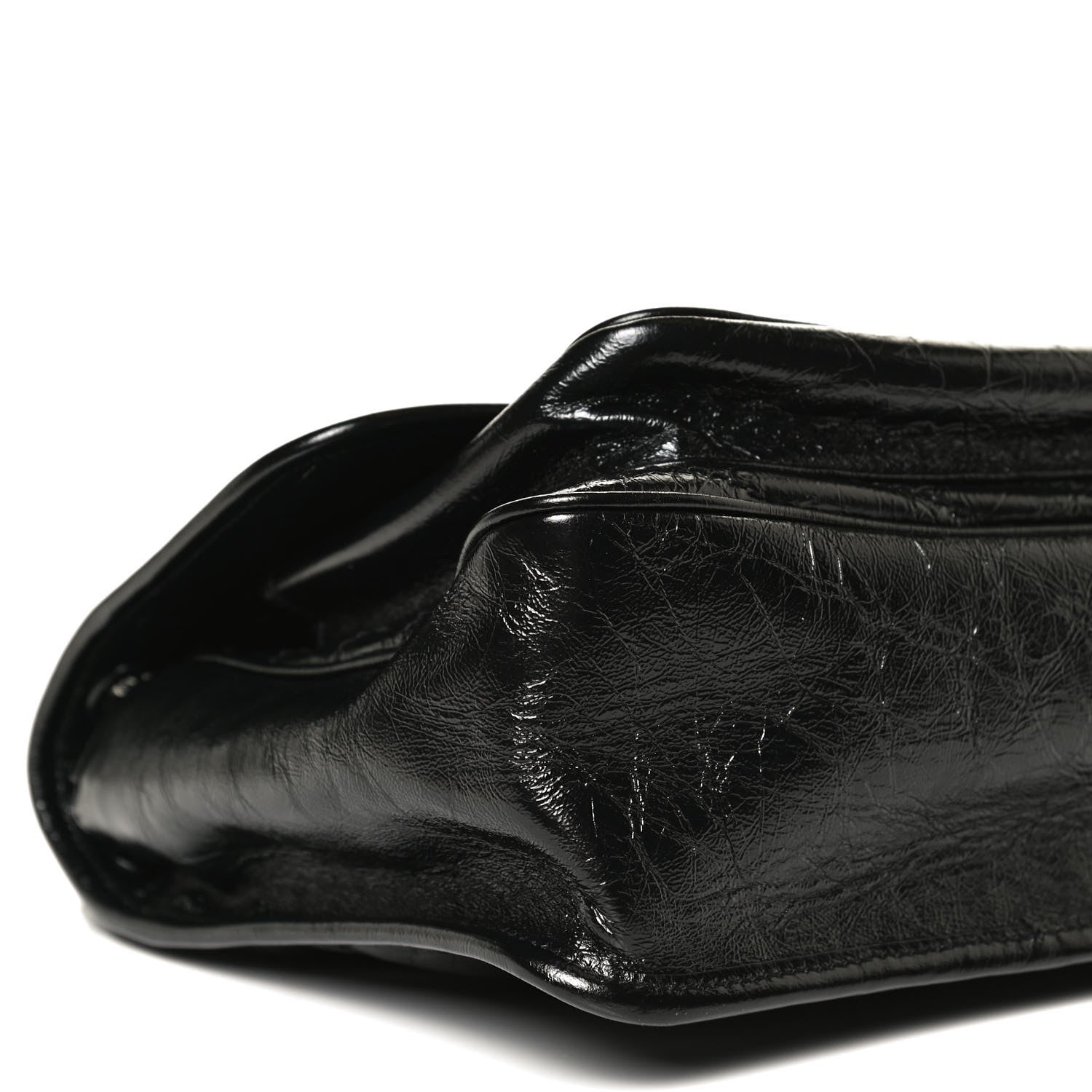 Saint Laurent Crinkled Calfskin Matelasse Monogram Medium Niki Chain Satchel Black 10 of 11