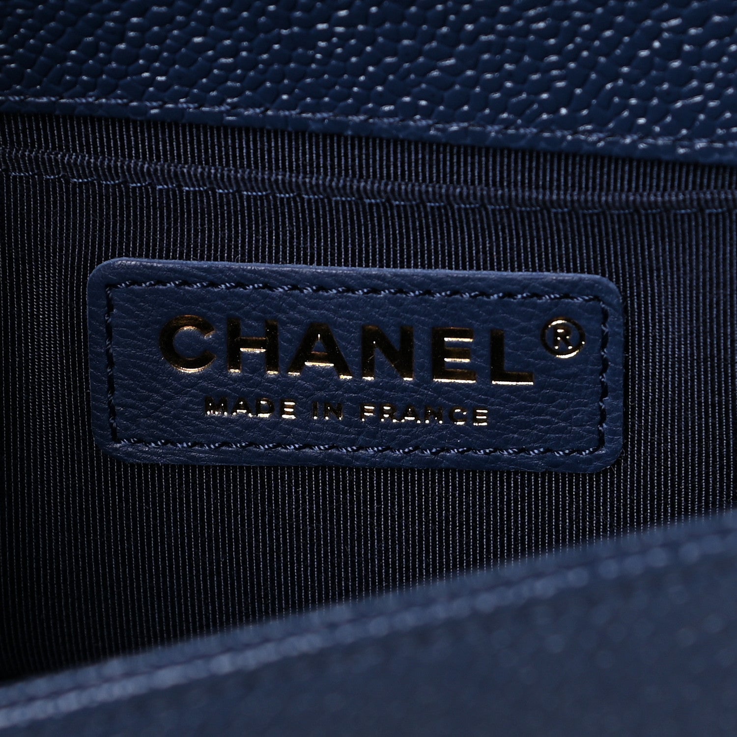 Chanel Caviar Quilted Small Boy Flap Navy 6 of 9