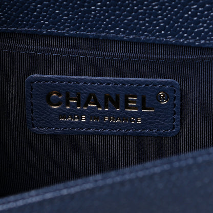 Chanel Caviar Quilted Small Boy Flap Navy 6 of 9