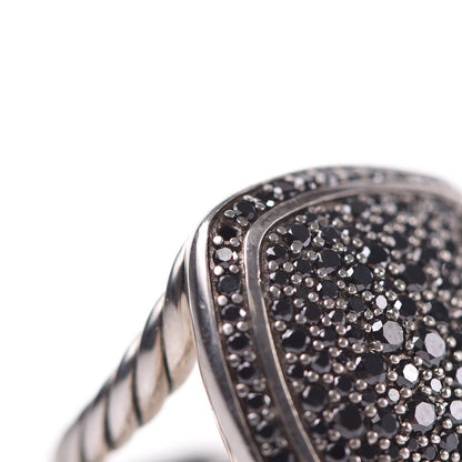 David Yurman Sterling Silver Black Diamond 17mm Albion Ring 48.5 4.75 6 of 6