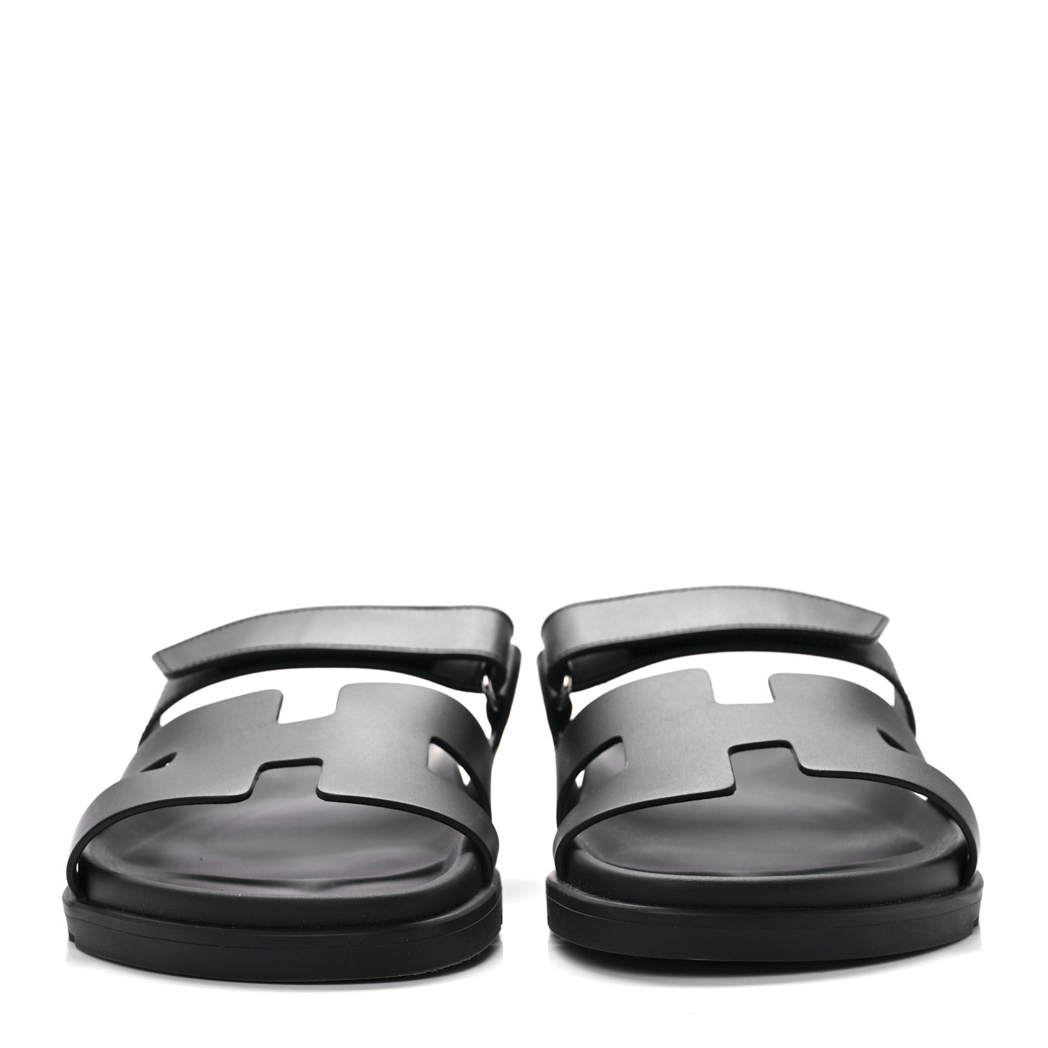 Hermes Calfskin Womens Chypre Sandals 42 Black 2 of 8