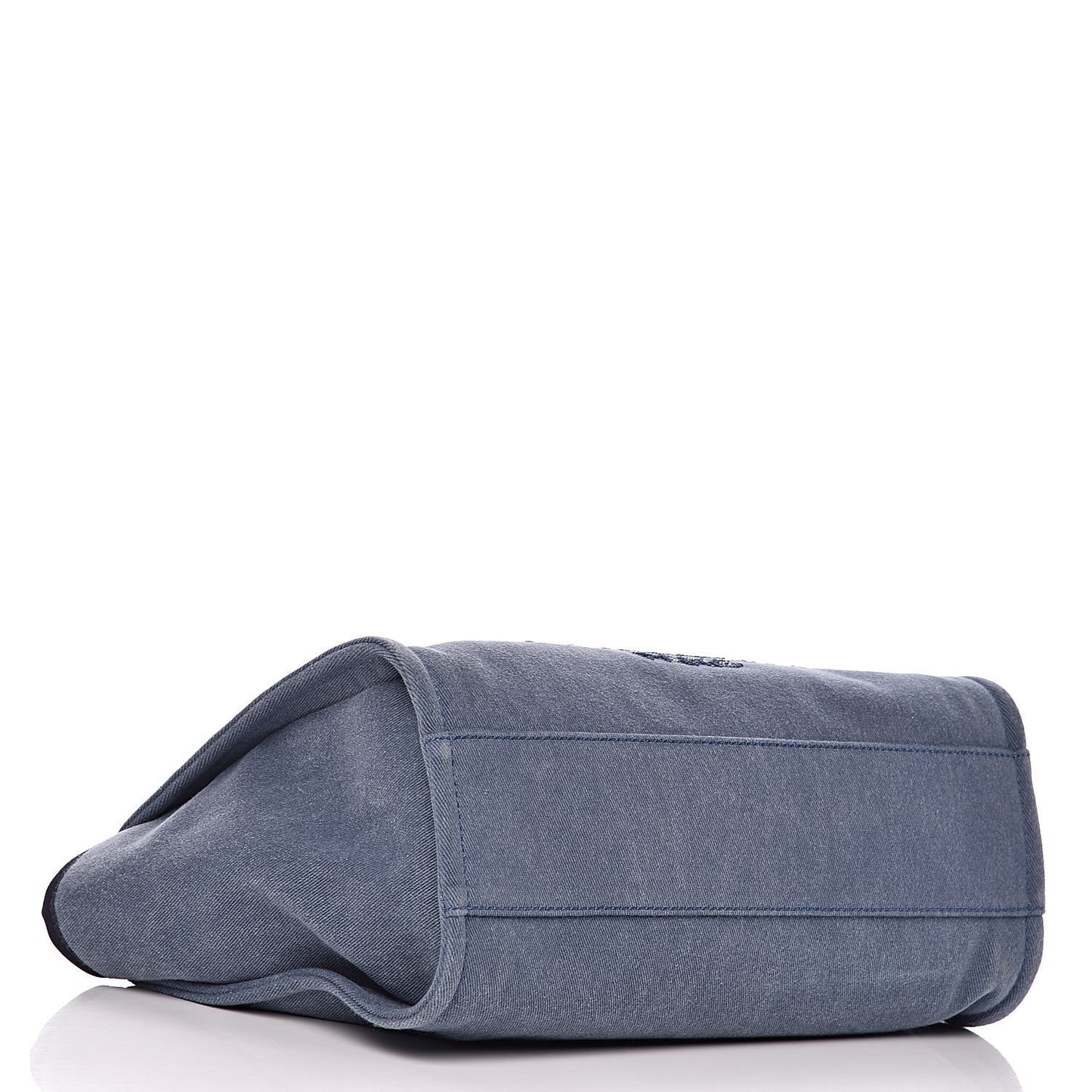 Canvas Sequin Small Deauville Tote Navy