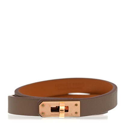 Hermes Swift Mini Kelly Double Tour Bracelet T2 Etoupe 1 of 8