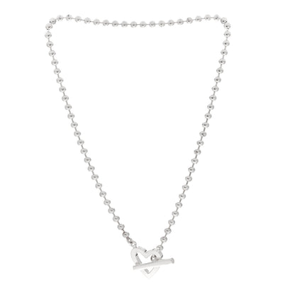 Gucci Sterling Silver Heart Toggle Necklace 3 of 5