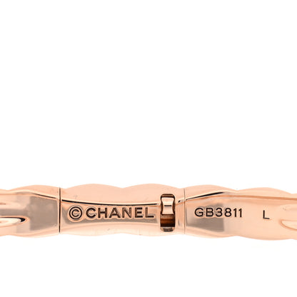 Chanel 18K Beige Gold Diamond Mini Coco Crush Cuff Bracelet L 3 of 4