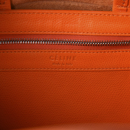Celine Grained Calfskin Small Vertical Cabas Orange 9 of 10