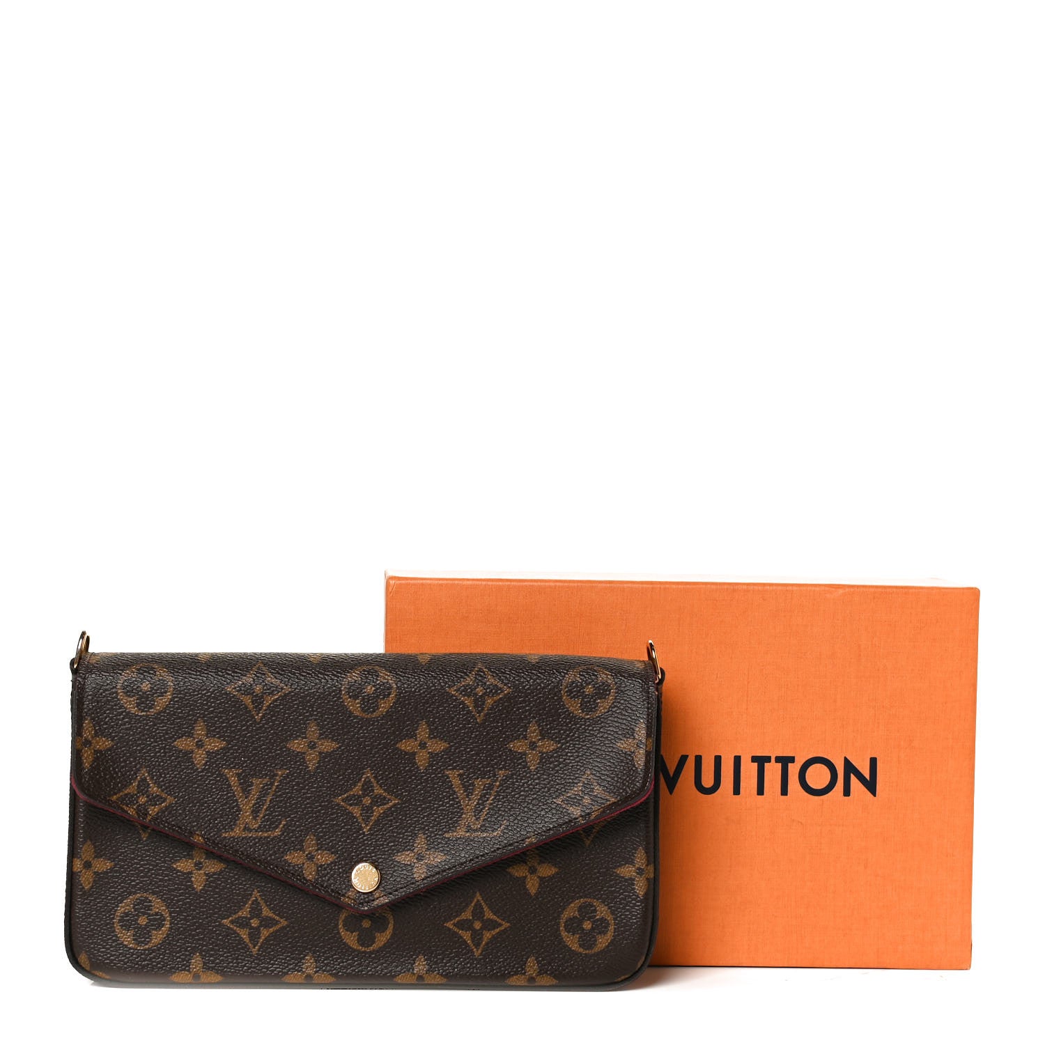 Louis Vuitton Monogram Pochette Felicie Chain Wallet Fuchsia 18 of 18