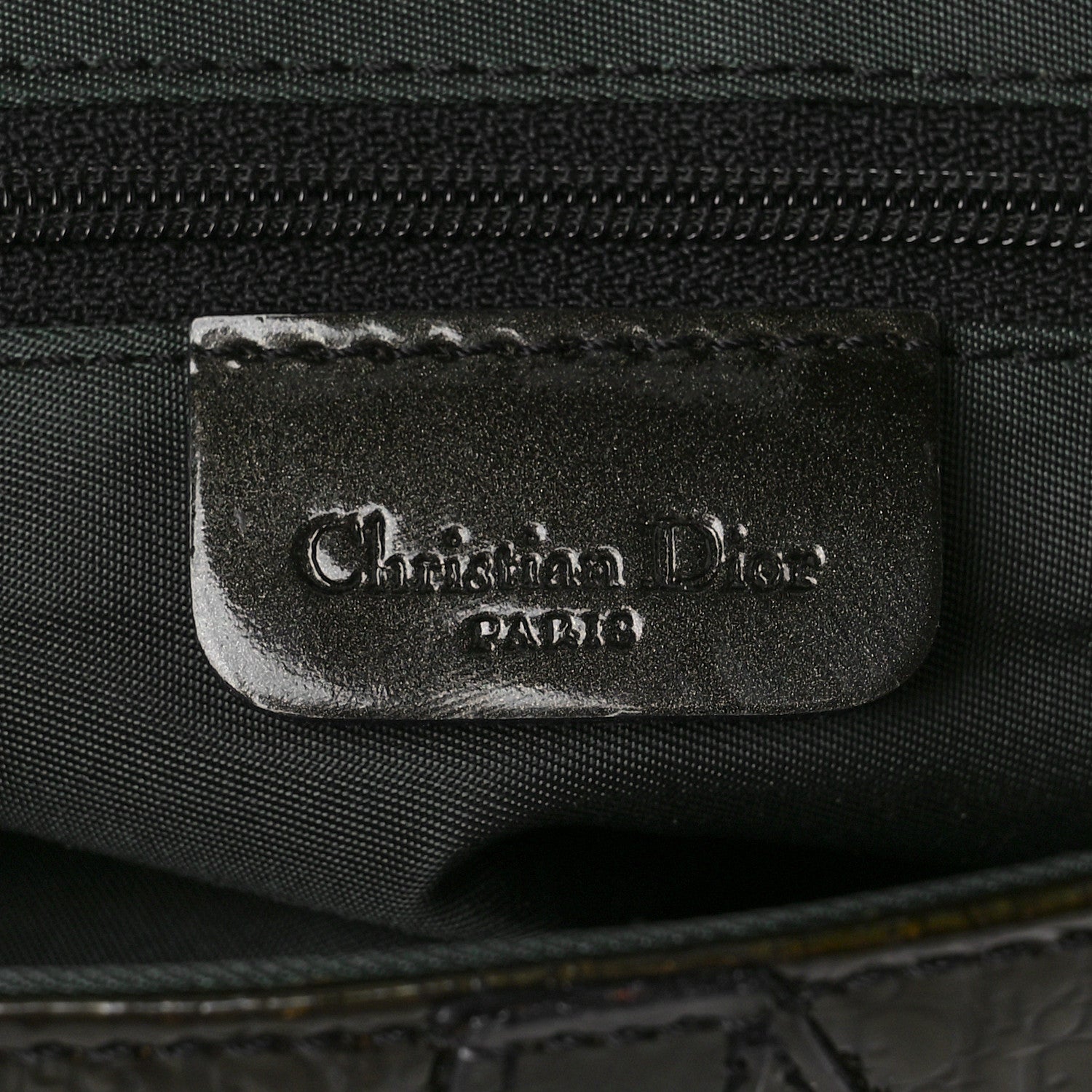 Christian Dior Patent Diorissimo Saddle Bag Green 6 of 10