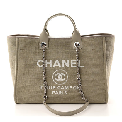 Chanel Mixed Fibers Medium Deauville Tote Grey 1 of 12