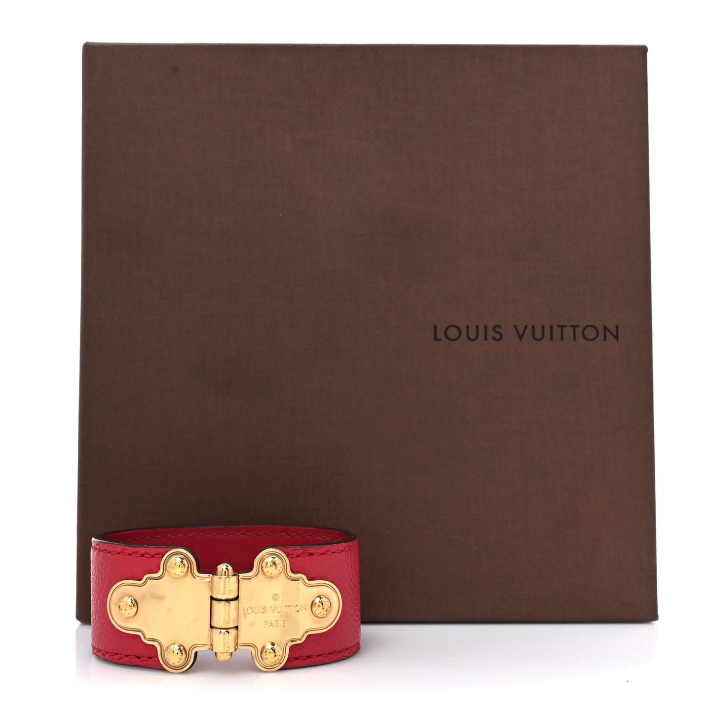Calfskin Save It Bracelet 19 Red