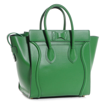 Celine Palmelato Leather Mini Luggage Bag Grass Green 3 of 8