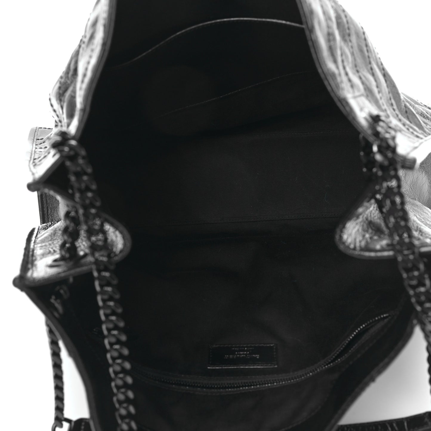 Crinkled Calfskin Matelasse Monogram Large Niki Shopper Tote Black