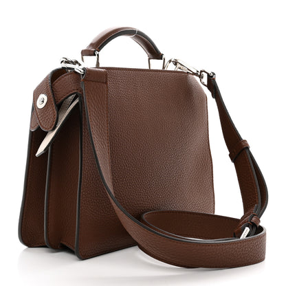 Fendi Cuoio Romano Vitello Cover Glazed Fabric Bi-Color FF 1974 Mini Peekaboo I SEE U Satchel Ghianda Grezzo 3 of 9