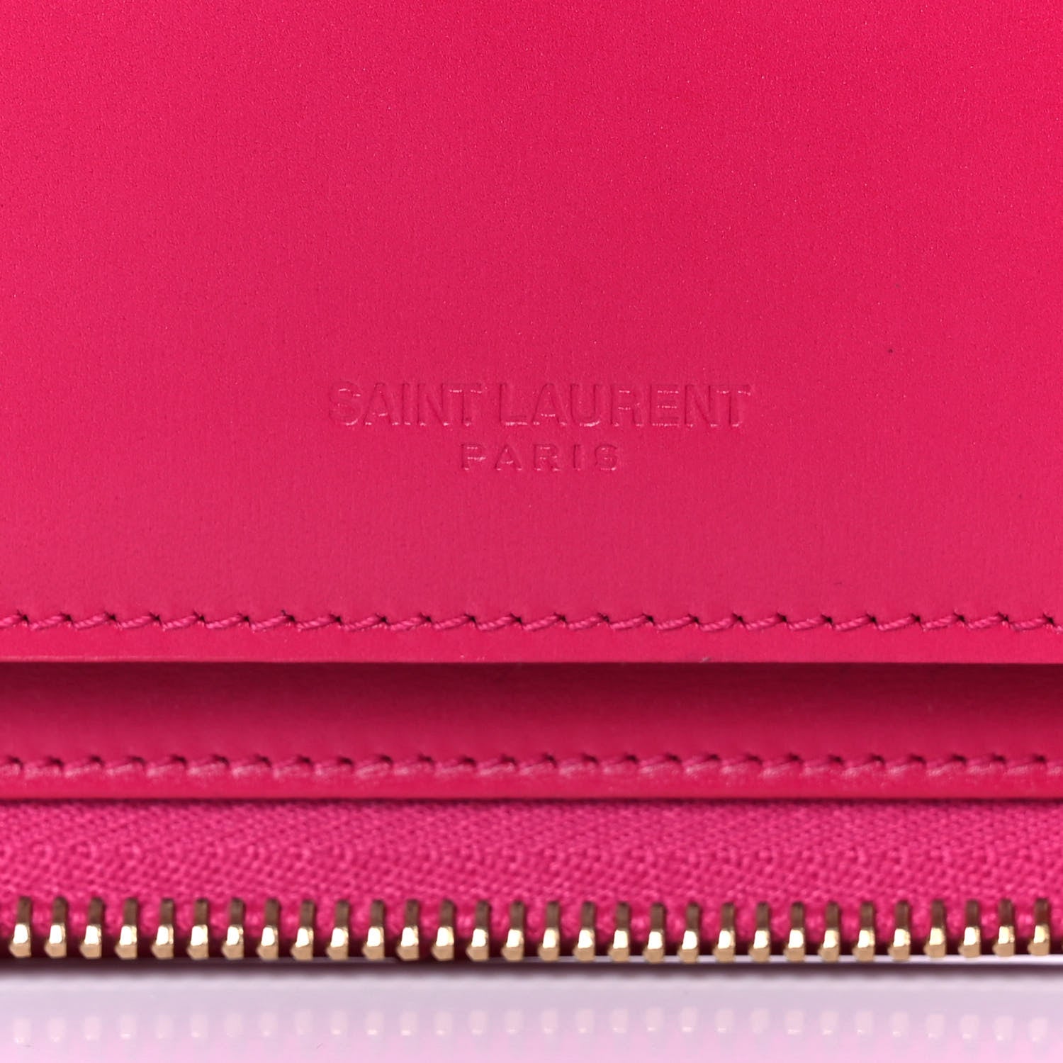 Saint Laurent Smooth Calfskin Tuc iPad Case Fushia 6 of 12