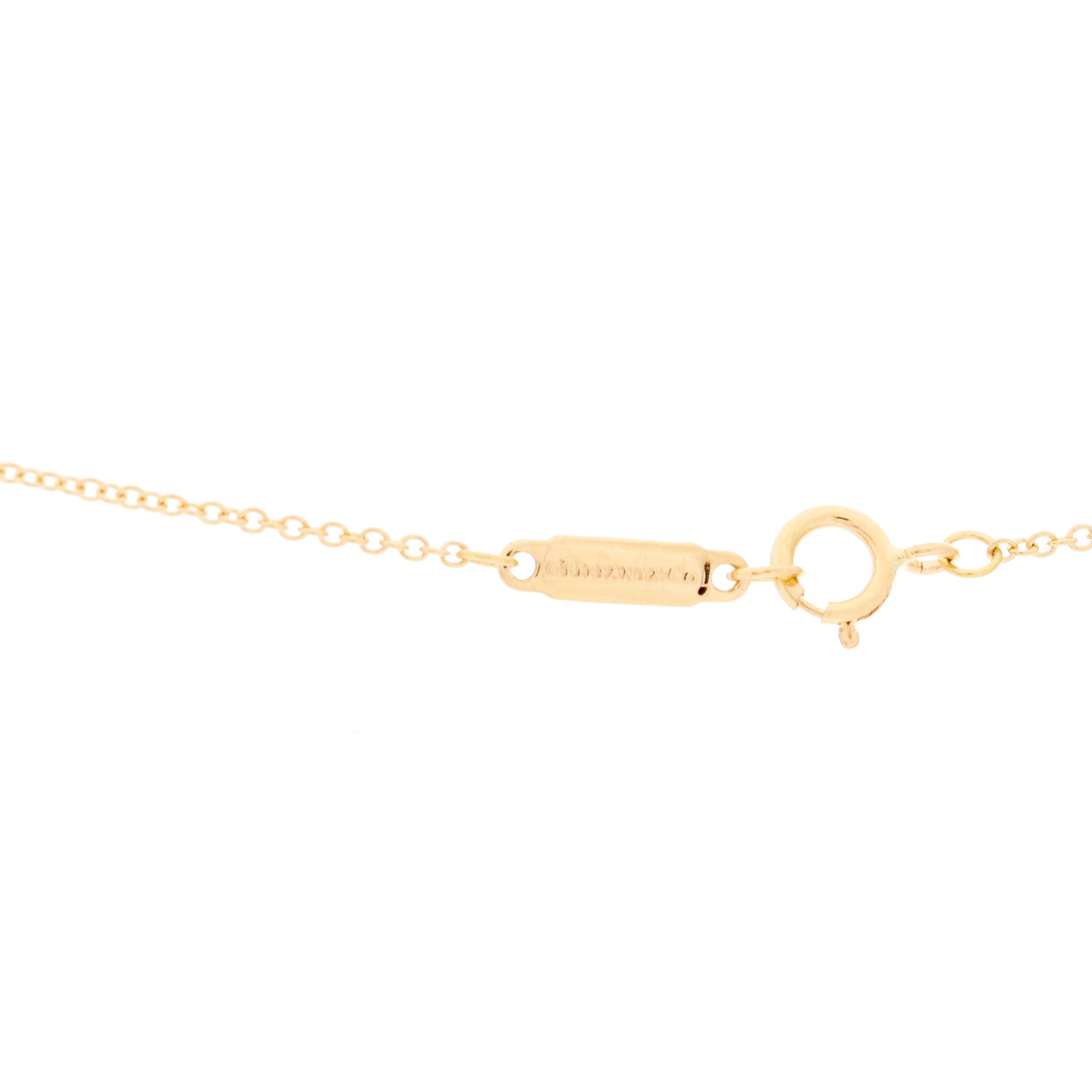 Tiffany 18K Rose Gold Diamond Small T Smile Pendant Necklace 6 of 6