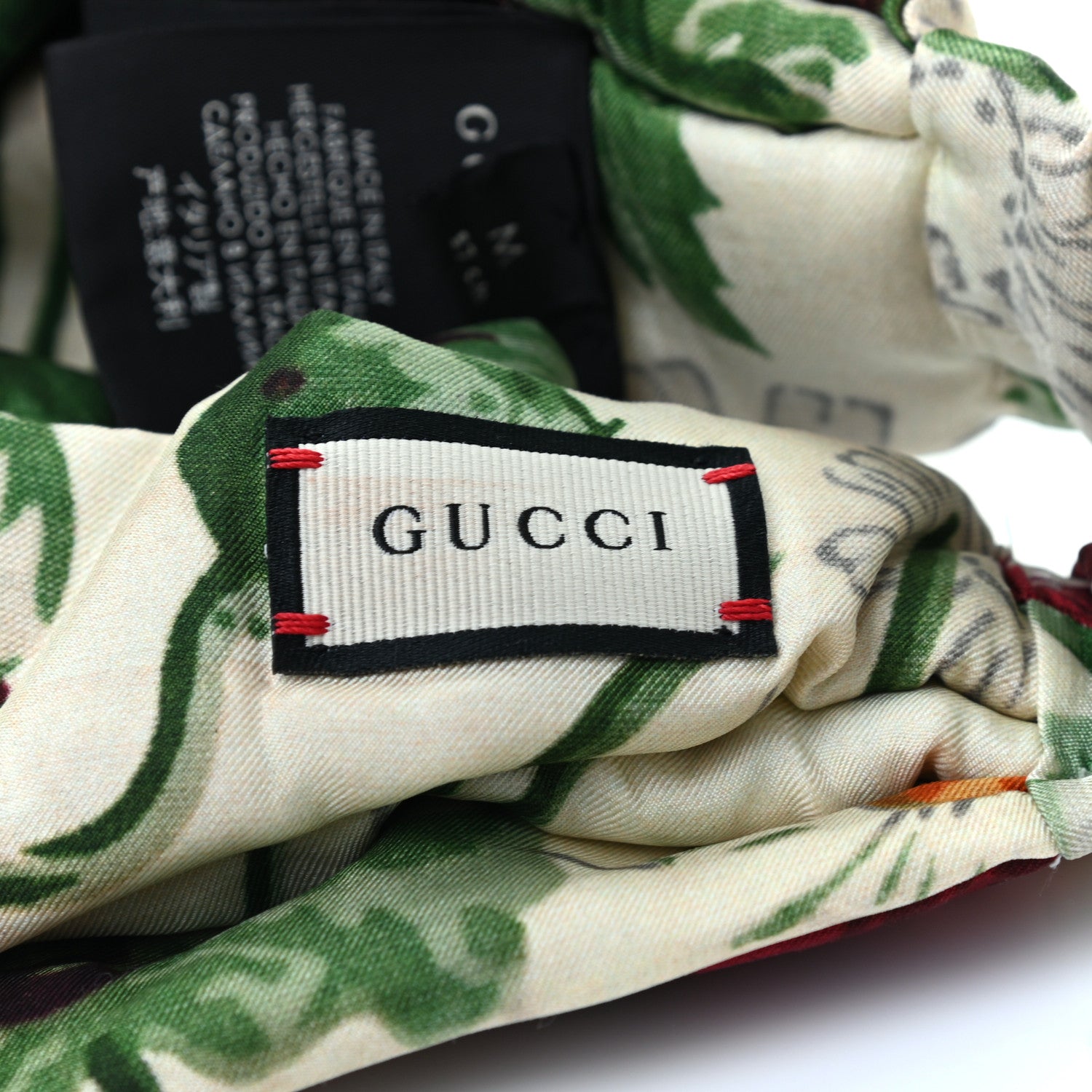 Gucci Silk Flora Print Headband M Multicolor 7 of 9