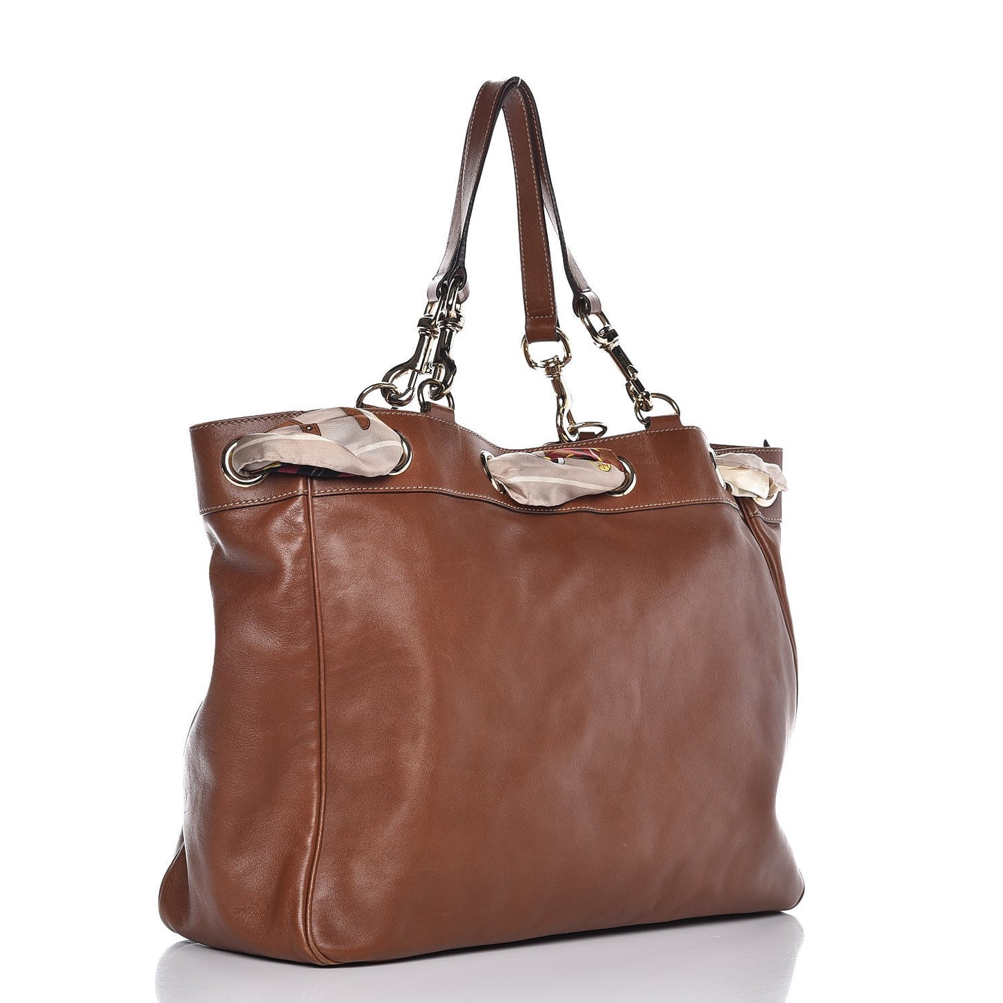 Calfskin Large Positano Tote Brown