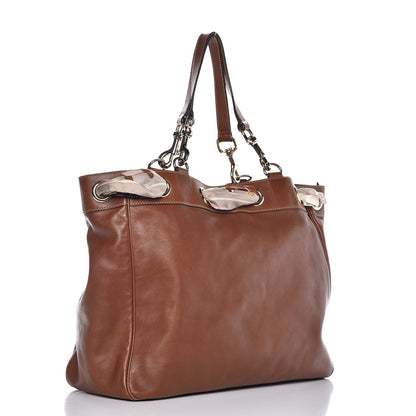 Gucci Calfskin Large Positano Tote Brown 3 of 17