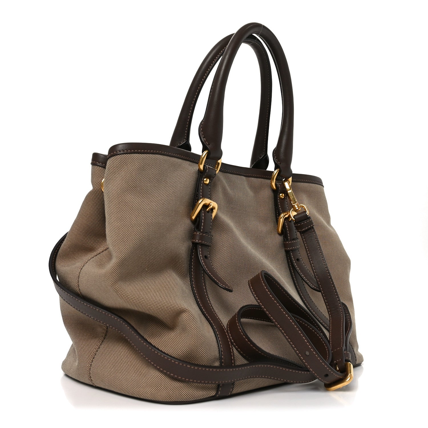 Prada Jacquard Logo Tote Corda Bruciato 3 of 9