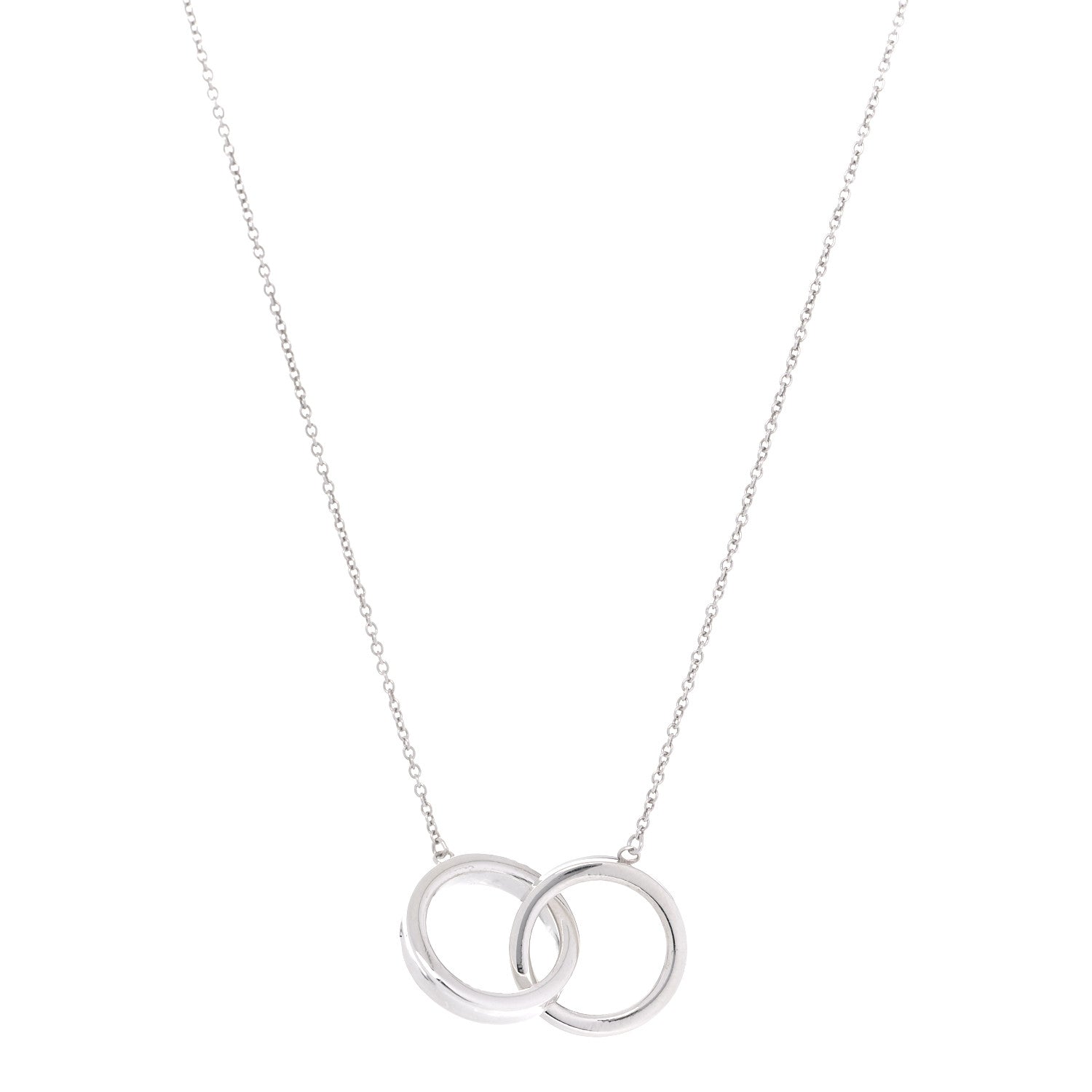 Tiffany Sterling Silver 1837 Interlocking Circles Pendant Necklace 1 of 7